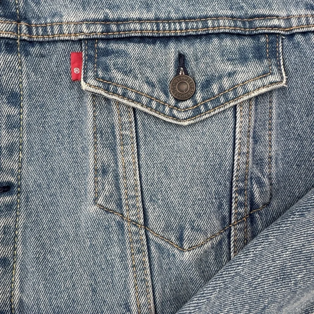 Levi's Ex-Boyfriend UNISEX Trucker Denim Jacket Back Silhouette Graphic Mens 2XL